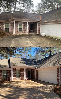 Roof Moss Removal in The Woodlands, Texas